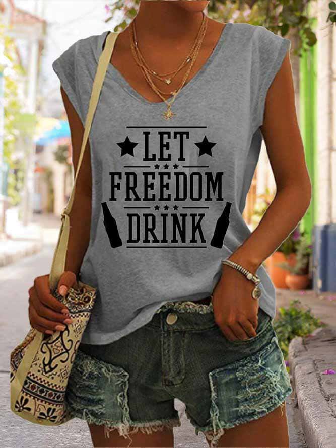 Women's Let Freedom Drink Tank Top