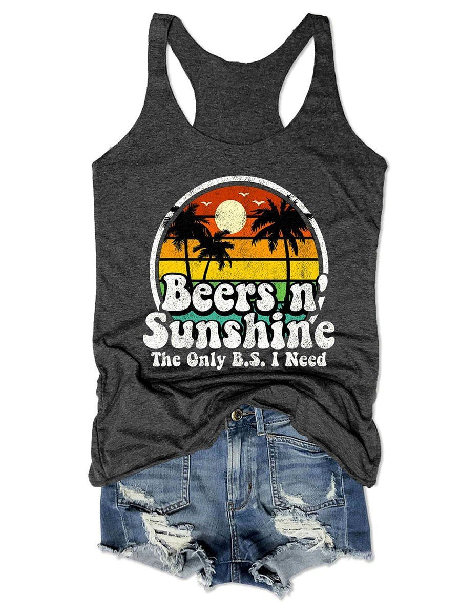 The only BS I need is beers and sunshine Women Tank Top