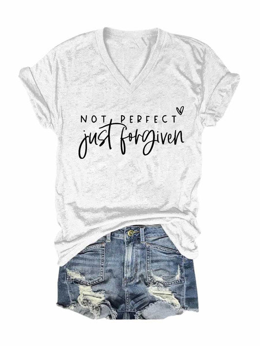 Women's Not Perfect Just For Given V-Neck T-Shirt