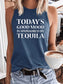 Women's Today's Good Mood Is Sponsored By Tequila Tank Top