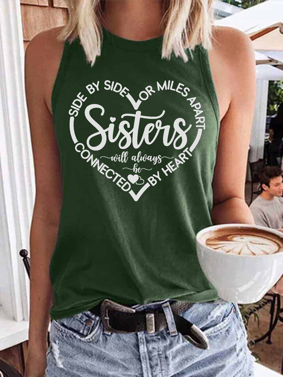 Women's Sisters Will Always Be Heart Tank Top