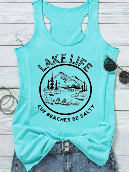 Women's Lake Life Cuz Beaches Be Salty Tank