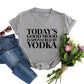 Women's Today's Good Mood Is Sponsored By Vodka V-Neck T-Shirt
