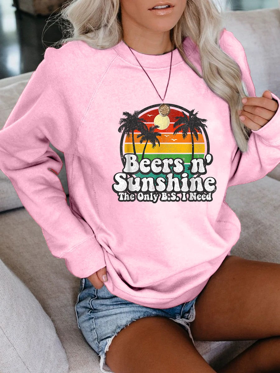 Women's The Only BS I Need Is Beers And Sunshine Sweatshirt