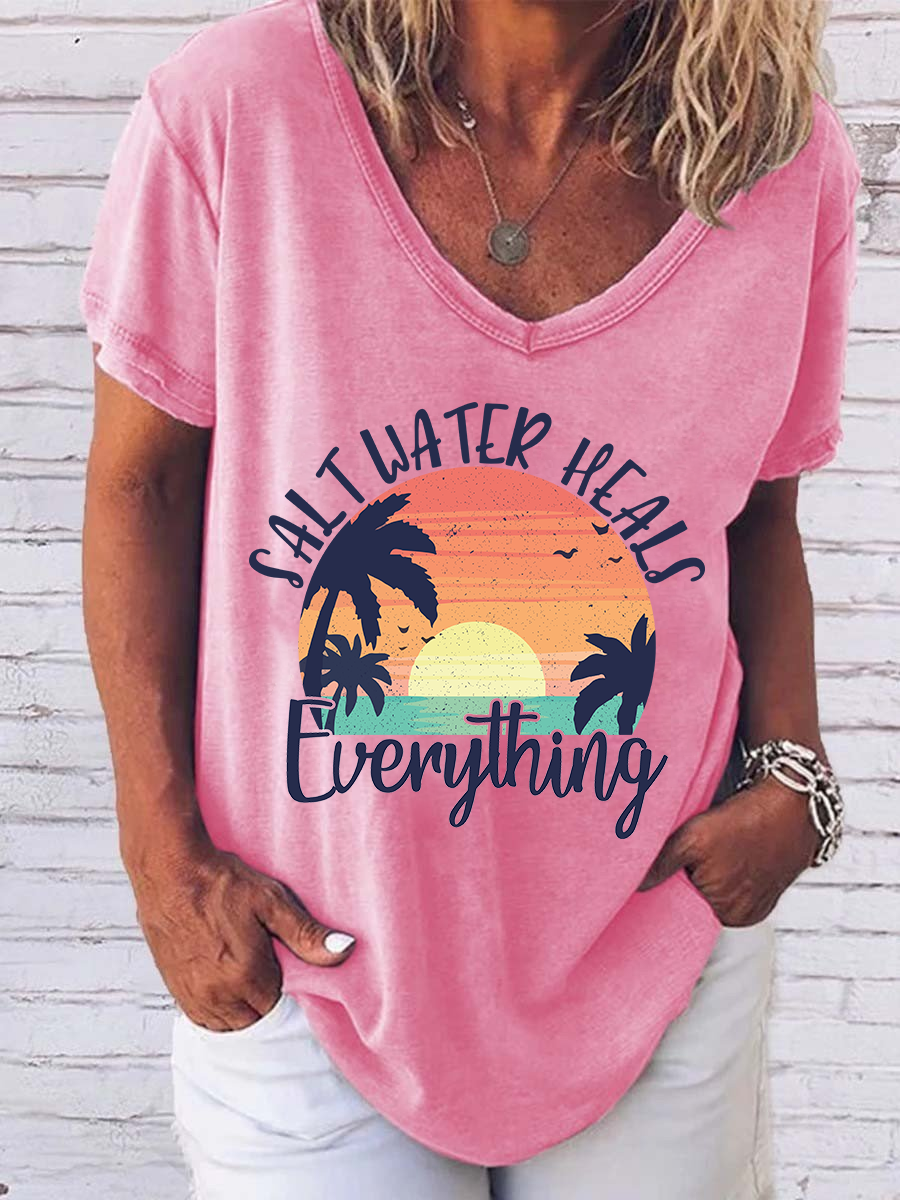 Women's Salt Water Heals Everything T-shirt