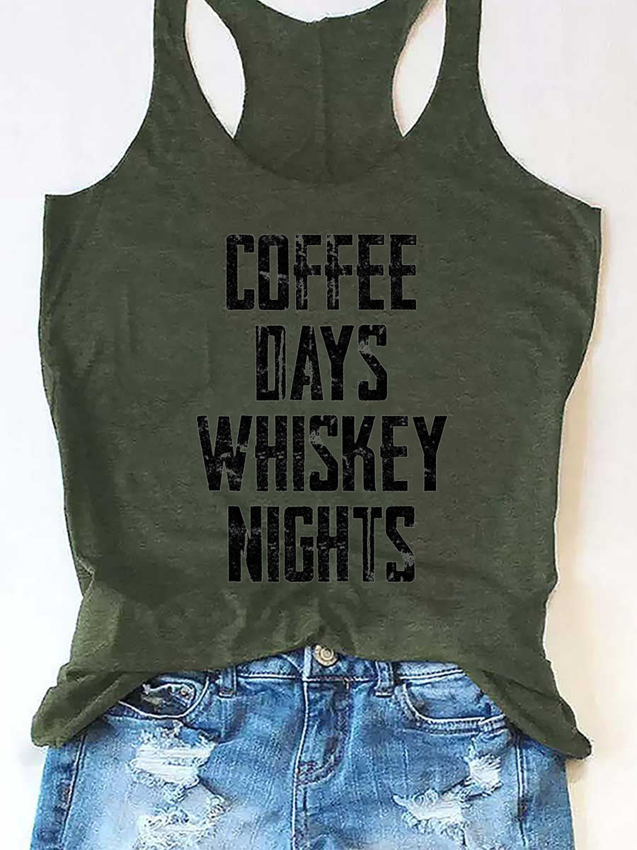 Coffee Days Whiskey Nights Tank Top