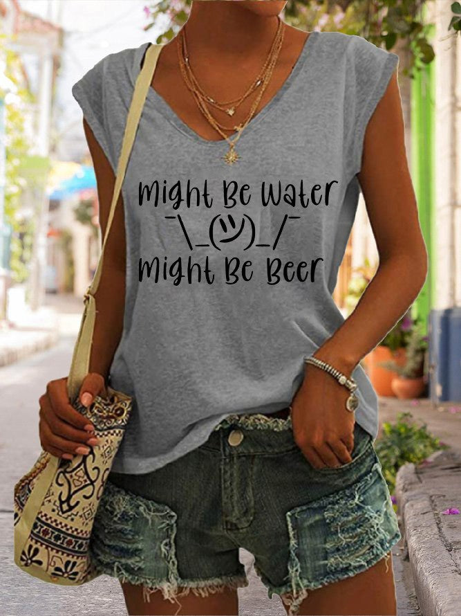 Women's Might Be Water Might Be Beer Tank Top
