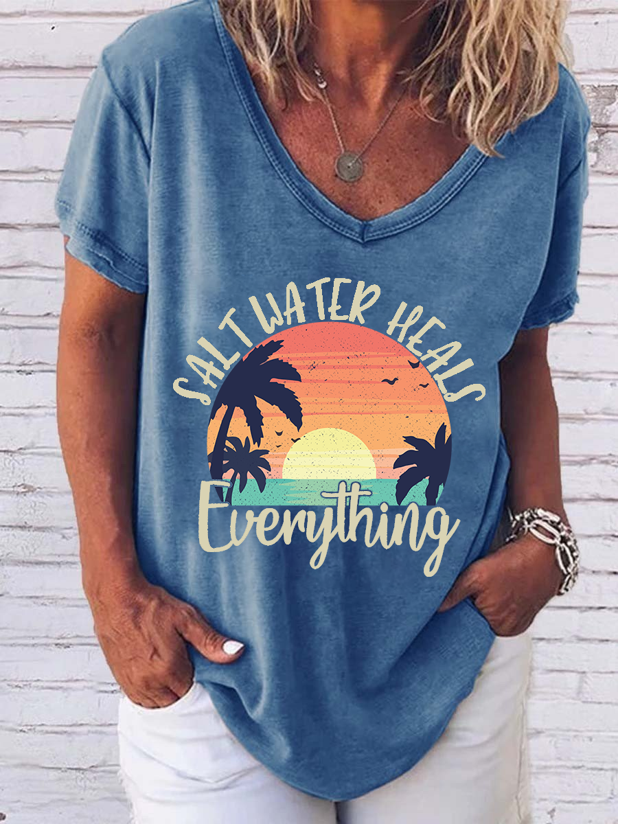 Women's Salt Water Heals Everything T-shirt
