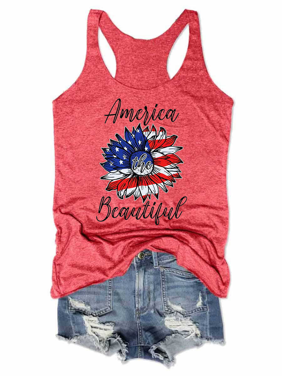American The Beauty 4th of July Tank Top