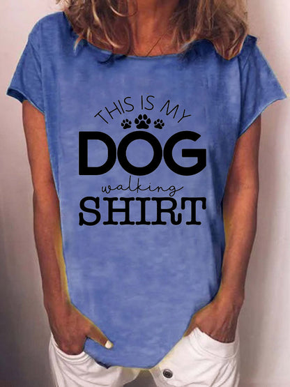 Women's This Is My Dog Walking Shirt T-shirt