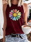Women's Rainbow Daisy Flower Tank Top