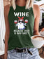 Women's Wine Because 2022 Is Boo Sheet Tank Top