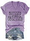 Women's Blessed And Dog Obsessed V-Neck T-Shirt