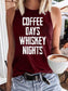 Women's Coffee Days Whiskey Nights Tank Top