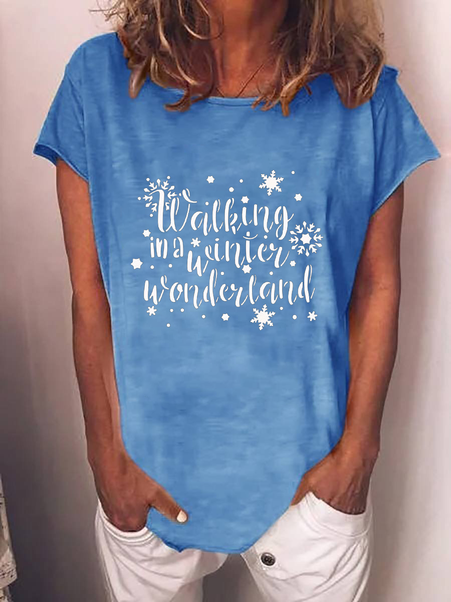 Women's Walking In A Winter Wonderland T-shirt
