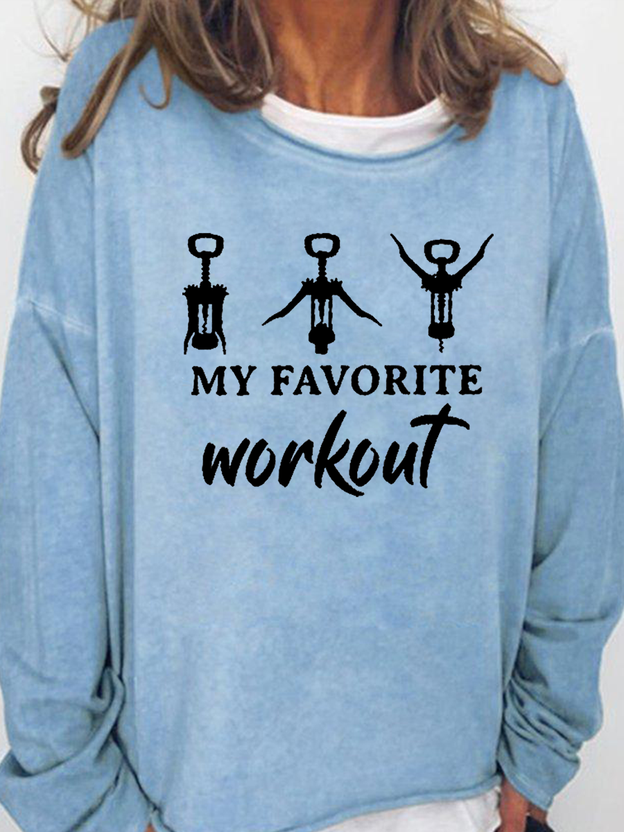 Women's My Favorite Workout Long Sleeve Top