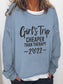 Women Girl's Trip Therapy 2022 Long Sleeve Top